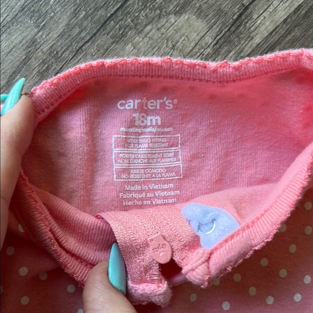 **LAST CHANCE!! Carter’s Pink Polka Dot Bunny Zip Up Bundle Size 18 Months - Picture 14 of 14